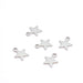 Vente en gros breloques x5 étoiles acier inoxydable 10x9x1mm lot de 5 breloques étoiles