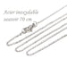 Vente en gros chaine 70 cm acier inoxydable collier complet maille forcat 2x1.5x0.3mm avec fermoir, ideal pour sautoir