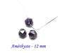 Acheter au détail x2 perles en améthyste 12x12 mm forme géométrique octogonale