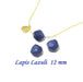 Vente au détail x2 perles en lapis lazuli 12x12 mm forme géométrique octogonale