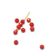Achat 10 perles Rouge vif N°14 à facettes en verre imitation jade 3.5~4x2.5~3mm trou: 0.5mm à enfiler à un fil un clou perlé