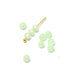 Acheter 10 perles vert tres clair N°12 à facettes en verre imitation jade 3.5~4x2.5~3mm trou: 0.5mm à enfiler à un fil un clou