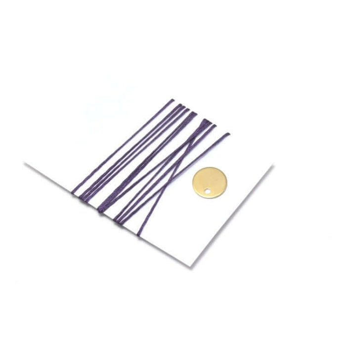 Vente 2 mètres de Cordon très fin violet quetche foncéen polyester 0,5 mm pour bijoux cordon ou macramé