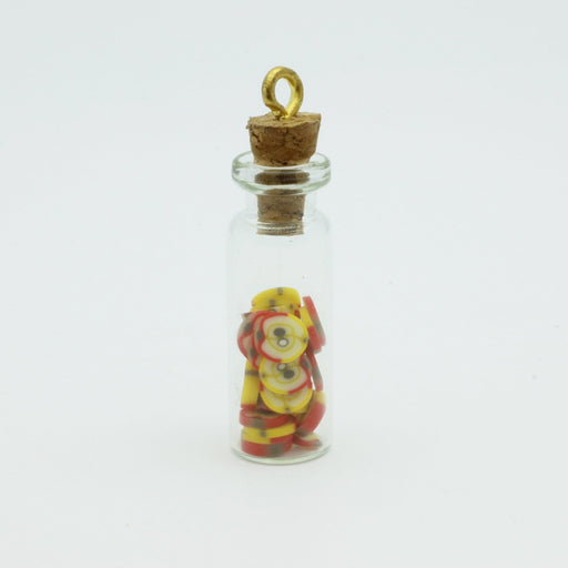 Achat en gros pendentif gourmand fiole pommes 10x28mm pendentif fimo