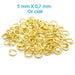Achat en gros anneaux ouverts dorés clair x110 5 mm pour attache perles, breloques ou pendentifs