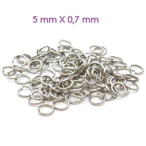 Acheter en gros anneaux ouverts 5 mm platine x200 environapprêts bijoux