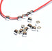 Acheter X10 perles octogonales métallisées laitonargent 3x3mm pour bracelet collier sautoir BO