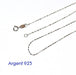 Creez avec chaine 45cm argent 925 collier complet maille striées 0,8 mm avec fermoir, ideal pour des pendentifs