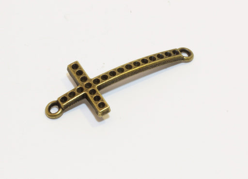 Vente Pendentif connecteur Croix Bronze 36x15mm