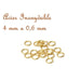 Creez anneaux ouverts dorés acier x20 4 mm x 0.6 mm pour attache perles, breloques ou pendentifs