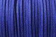 Acheter au détail 2 mètres suédine brillante bleue électrique 3mm cordon en coupon de 2 mètres