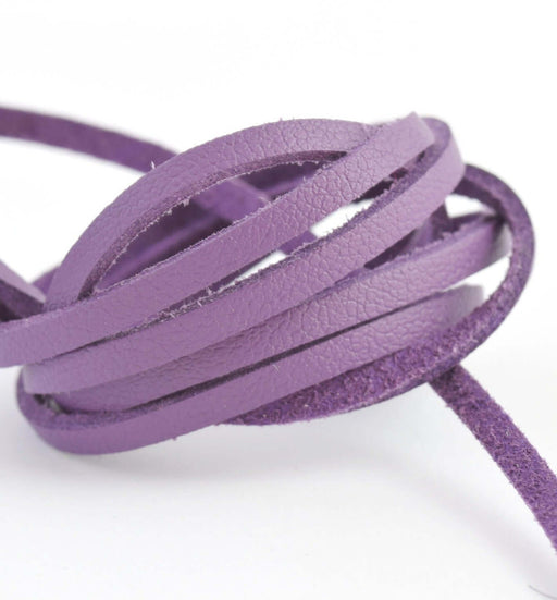 Creez 2 mètres de suédine imitation cuir violet indigo 3mm cordon suédine en coupon de 2 mètres