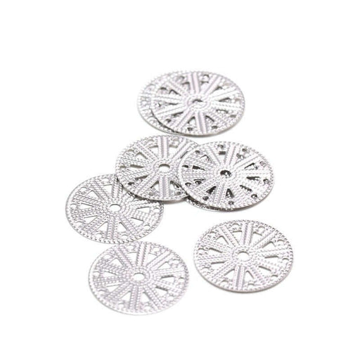 Vente en gros 8 connecteurs platine forme géométrique Acier inoxydable 17x1 mm, trou: 1 mm et 2 mm pour le centre