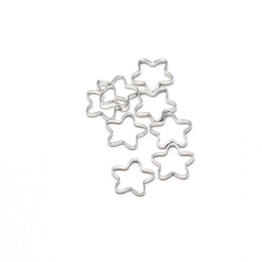 Acheter 10 anneaux fleurs connecteurs 9x10mm x 1 mm plaqué platineconnecteurs bijoux