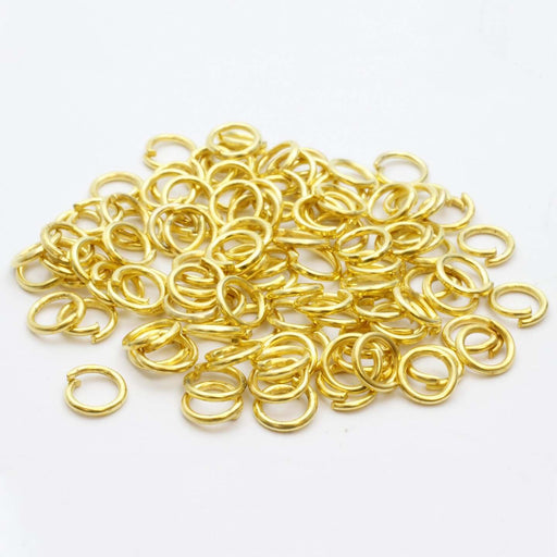 Vente 200 anneaux dorés ouverts 5mm apprèts bijoux
