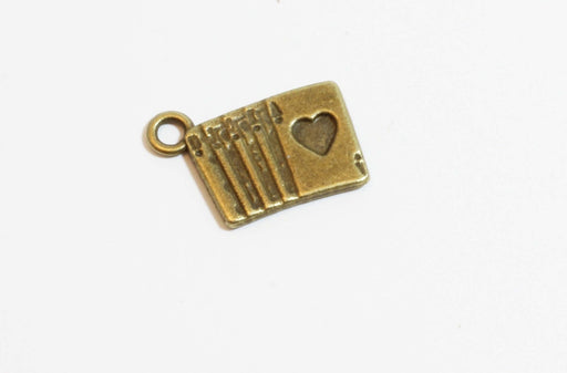 Achat en gros 2 breloques pendentifs cartes poker bronze 19x14mm