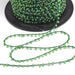Vente en gros 2 mètre de Cordon perlé très fin vert perle rocaille 2mm en polyester 1 mm et perles de 2 mm pour bijoux cordon