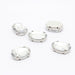 Acheter au détail perles strass sertis x5 ovales crystal 18x13mm à coudre ou coller Strass en acrylique