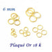 Achat au détail 10 anneaux de jonction 6 mm plaqué or 18 k GF ouverts apprêts bijoux pour chaines et bijoux plaqué or 18 k