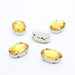 Acheter en gros perles strass sertis x5 ovales Ambre clair 18x13mm à coudre ou coller Strass en acrylique