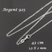 Acheter au détail chaine plaqué Argent 925 collier maille rolot 2x1.5 mm 43 cm , ideal pour des pendentifs et ras du cou