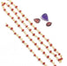 Creez 10 cm chaine rosaire vermeil et très fine pierre agate rouge -2 mm pour ras du cou, sautoir, BO et bracelet