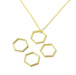 Vente 4 anneaux connecteurs polygone hexagone 17mm x 15mm mm alliage doréconnecteurs bijoux
