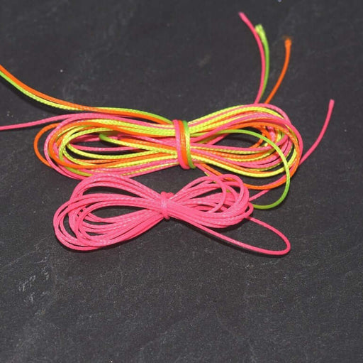 Acheter au détail 2 m de cordon nylon 0,6 mm rose fluo pour bijoux bracelet collier ou accessoires