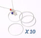 Vente 10 anneaux connecteurs 25mm x 1 mm argenté connecteurs bijoux par 10 unités