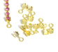 Vente embouts chaine strass dorée 2,5mm / 2mm x10pcs attaches chaines strass