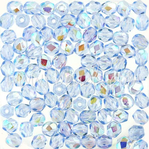 Achat au détail Perles facettes de bohàÂ¨me light sapphire ab 4mm (100) ?id=17502718460039