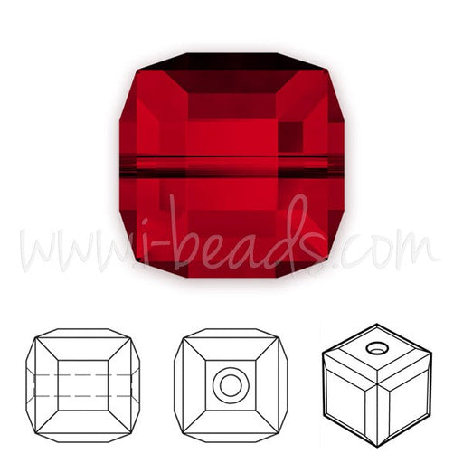 Achat Perles cube Cristal siam 4mm