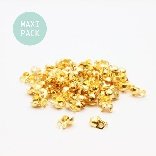 Creez calottes x100 chaine billes 3mm dorées MAXI PACK apprêts création bijoux