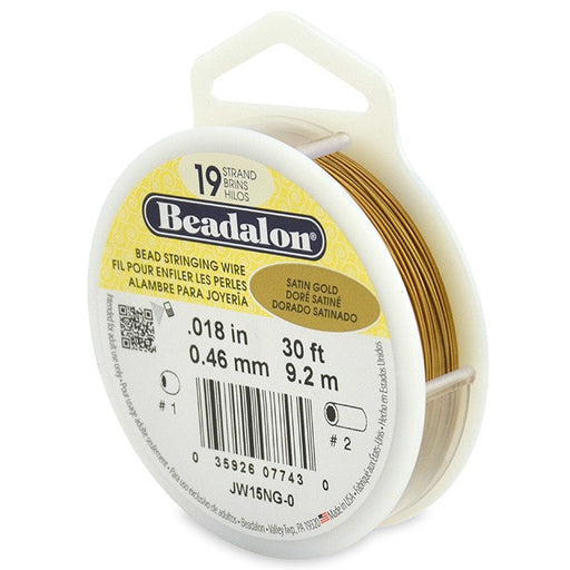 Creez Beadalon fil càÂ¢ble 19 brins doré satiné 0.46mm, 9.2m (1)