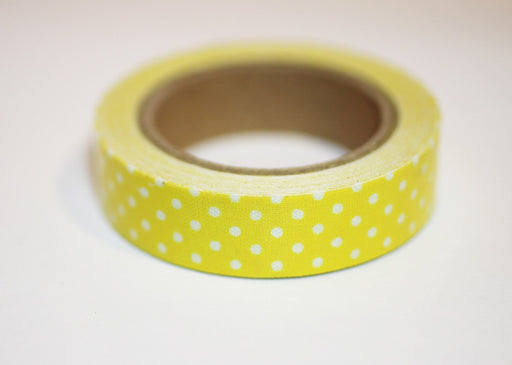 Acheter en gros fabric tape ruban en tissu adhésif jaune à pois