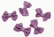 Vente lot x5 petits noeuds en tissu mauve 4cm