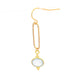 Vente Pendentif Ovale Calcédoine Sertis Argent 925 plaqué or 8x6mm (1)